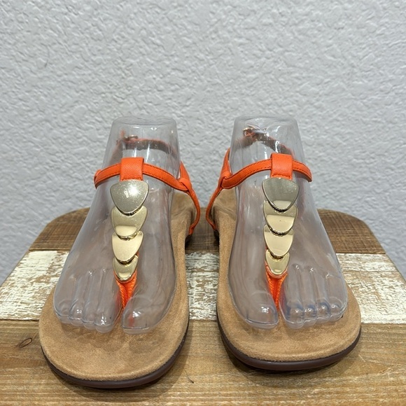 Vionic Rest Miami T Strap Sandals Size 6 Orange - Picture 3 of 8